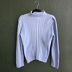 Vintage Cherokee Light Blue Ribbed Women's Sweater